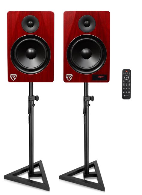 Rockville Hts8c 8 1000w Powered Home Theater Speakers Wbluetoothfm