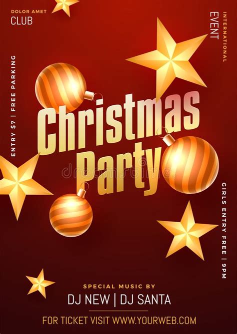 Check spelling or type a new query. Christmas Party Flyer Ot Template Design With Christmas Ornament Stock Illustration ...