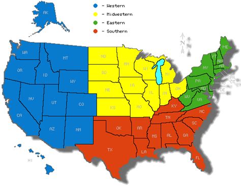 4 Color Usa Map
