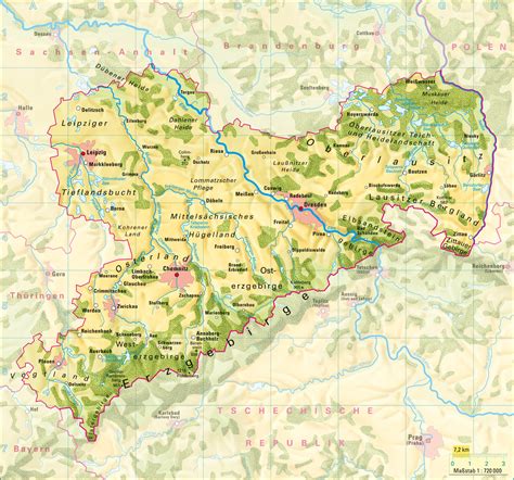 Die topographische karte 1 : Geographische Karte Sachsen | filmgroephetaccent
