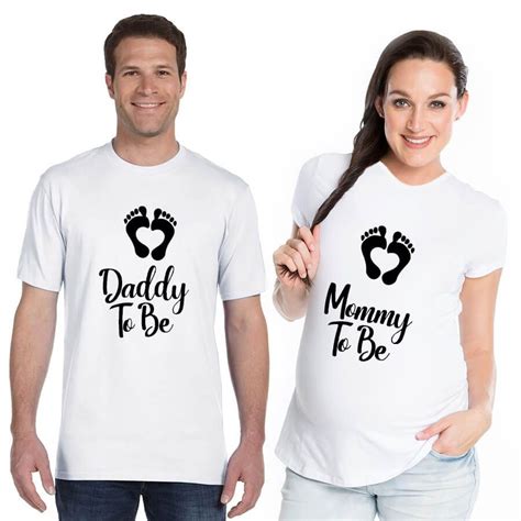 tops and tees clothing mommy to be shirt daddy to be shirt couple matching