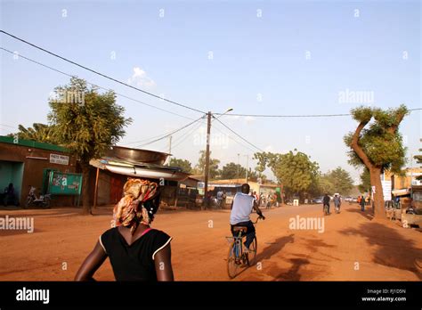Typical Streets In Ouagadougou Capital City Of Burkina Faso Stock