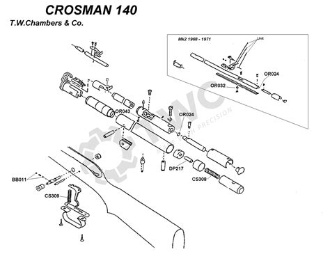 Airgun Spares Crosman 140 T W Chambers And Co