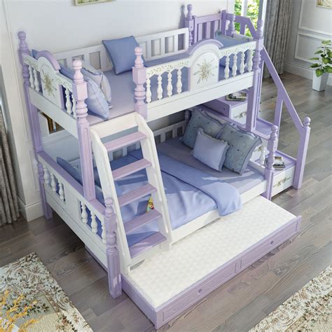 Foshan Modern Oak Wood Bunk Beds Kids Bedroom Furniture