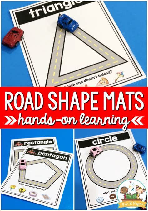 Printable Road Shape Mats For Preschool Pre K Pages