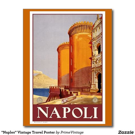 Naples Vintage Travel Poster Postcard Posters Vintage