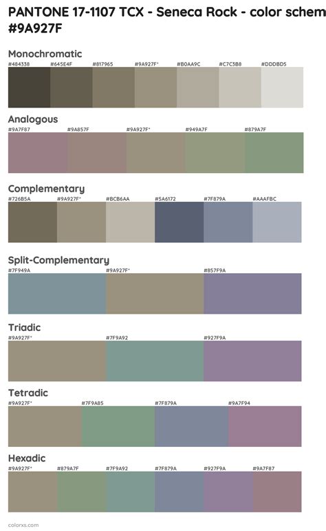 Pantone 17 1107 Tcx Seneca Rock Color Palettes And Color Scheme