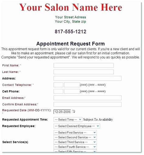 New Customer Form Template Word