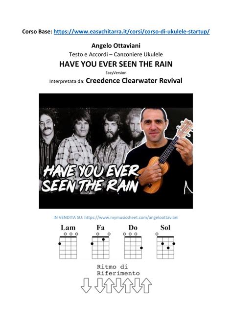 Creedence Clearwater Revival Have You Ever Seen The Rain Sheets By