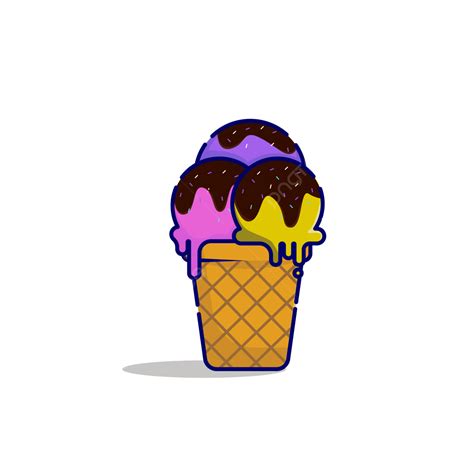 Ice Cream Illustration Vector Hd Png Images Ice Cream Icon Illustration Ice Cream Summer
