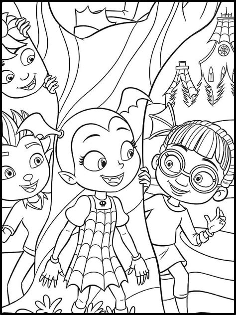 Friends Of Vampirina Coloring Page Free Printable Coloring Pages