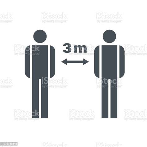Vector Social Distance Icon Stock Illustration Download Image Now