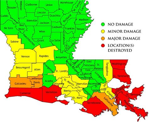 Hurricane Katrina Map Of Affected Areas