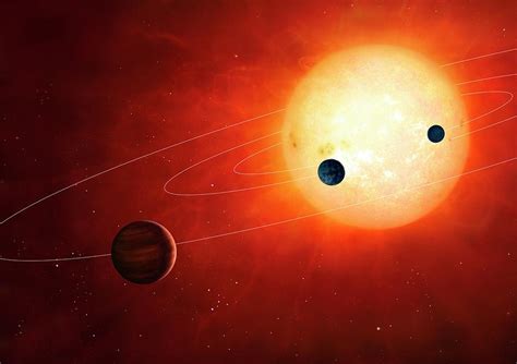 Artwork Of Exoplanets Around Nearby Star Photograph By Mark Garlick
