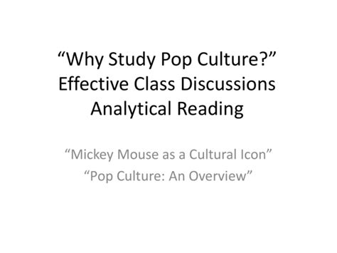 Pop Culture An Overview