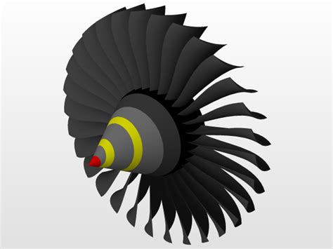 Jet Engine Turbo Fan 3d Cad Model Library Grabcad