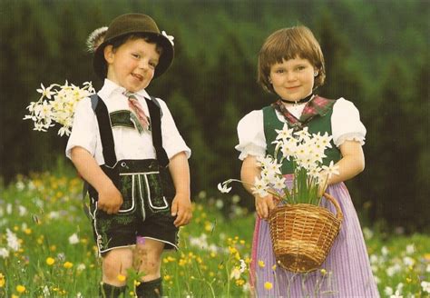 German Children In Traditional Costume