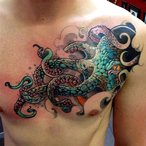 Attractive octopus tattoo on right leg calf. Octopus Tattoos for Men - Ideas and Inspiration for Guys