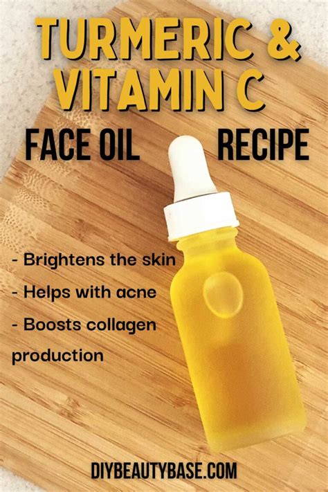 Diy Vitamin C Turmeric Face Oil Serum For Glowing Skin Diy Beauty