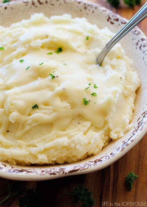 Garlic Parmesan Mashed Potatoes And Gravy