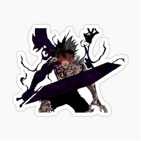 Asta Demon Form From Black Clover Sticker For Sale By Crypticvenom24