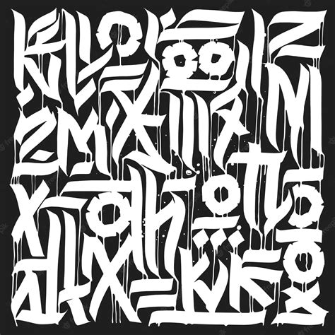 Premium Vector Calligraphy Abstract Graffiti Lettering Grunge Gothic