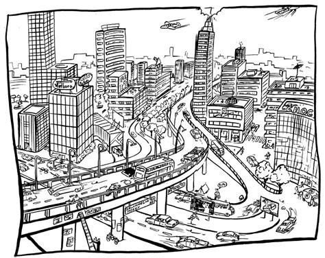 City Coloring Pages Free Printable Bornmodernbaby