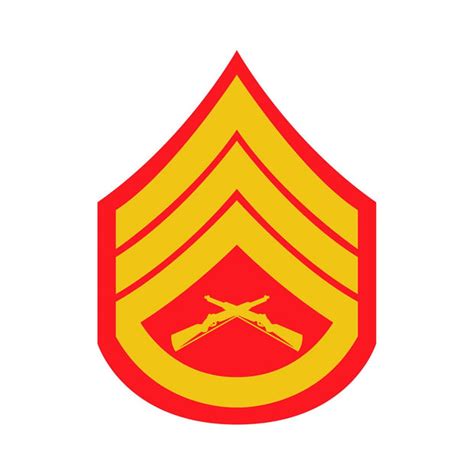 Staff Sergeant Red And Gold Rank Insignia Decal Sgt Grit