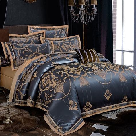 Gold And Blue Luxury Bedding Bedding Design Ideas