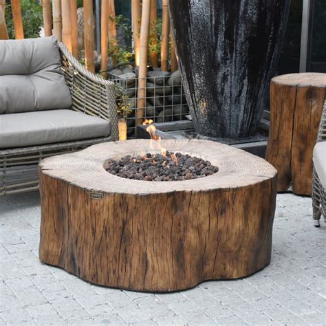 The elementi amish table fire pit combines a cast concrete top and rustic wood base to create a rustic fire feature. Elementi Manchester Fire Pit Table | Propane fire pit ...