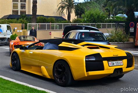 Lamborghini Murcielago Roadster Cars Coupe Supercars Yellow Jaune