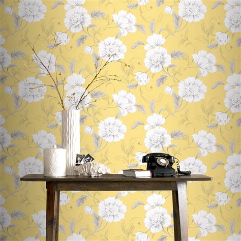 Custom floral wallpaper,european plant flowers cluster murals for living room bedroom tv background wall decorative wallpaper. RASCH BOUTIQUE FLORAL WALLPAPER FLOWERS METALLIC - GREEN ...