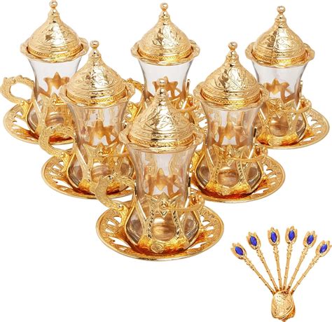 Amazon Com Alisveristime Set Of 6 Handmade Turkish Tea Water Zamzam
