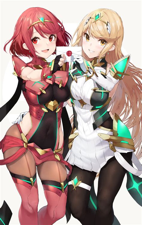 Pyra Mythra And Mythra Xenoblade Chronicles And More Drawn By Yappen Danbooru