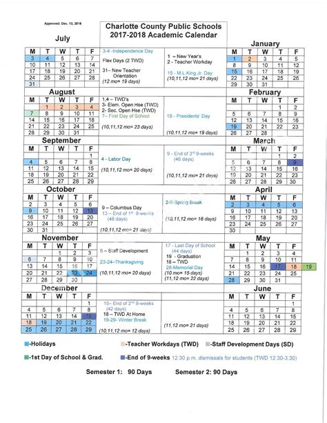 2017 2018 District Calendar Charlotte County Public Schools Virginia