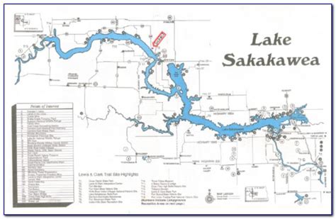 Lake Sakakawea Map Photos Cantik