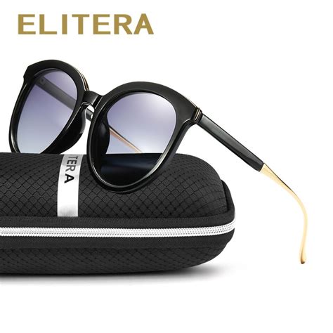 elitera brand design fashion luxury lady polarized sunglasses women frame cat eye sun glasses