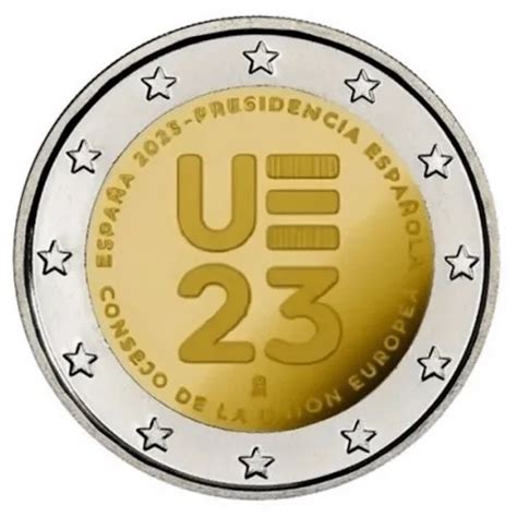 Espagne Piece 2 Euro Commemorative 2023 Presidence Union Europeenne
