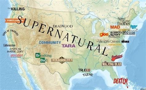 See A Comprehensive Map Of Fictional Tv Show Locations