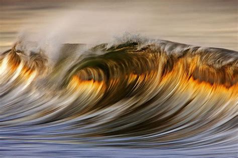 Gorgeous Long Exposure Photographs Of Golden Waves