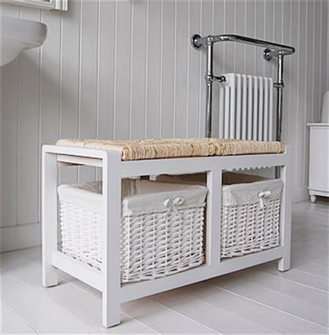 White shoe storage cubbie bench. Portland White Storage Bench for the bathroom from The ...
