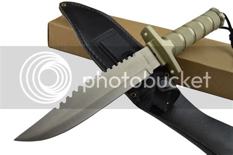 12 Tactical Survival Rambo Hunting Fixed Blade Knife Army Bowie W