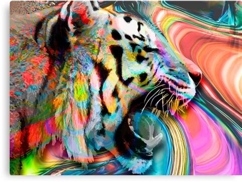 Trippy Tiger Canvas Prints By Bakkagirl Redbubble
