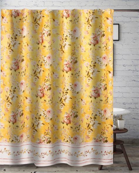 Finley Yellow Shower Curtain By Greenland Home Fashions Pauls Home