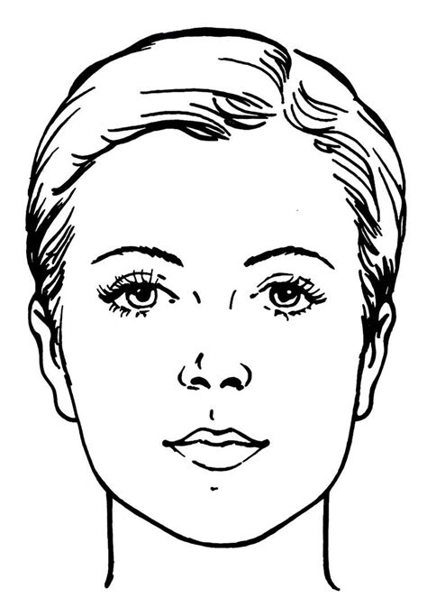 Vorlage Für Makeup Hübsches Frauengesicht Printable Coloring Pages