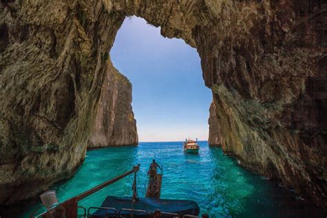 Paxos Antipaxos Blue Caves Cruise Gaios Village Ionian Cruises