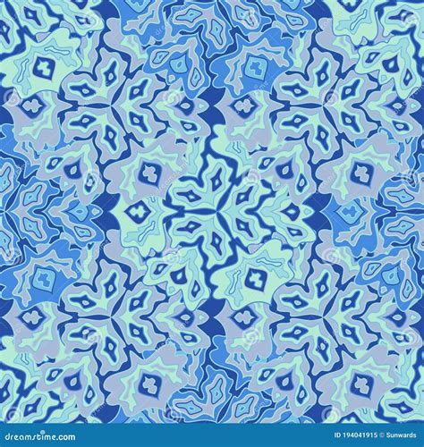 Abstract Tileable Floral Seamless Pattern Design Stock Vector