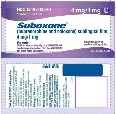 Suboxone Fda Prescribing Information Side Effects And Uses