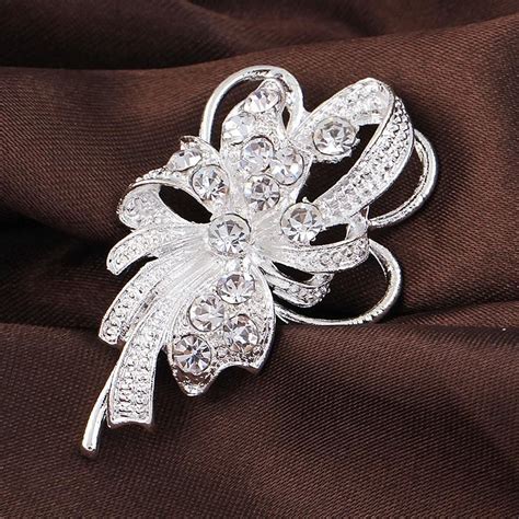 Silver Plated Wedding Bouquet Broochesilver Plated Wedding Bouquet