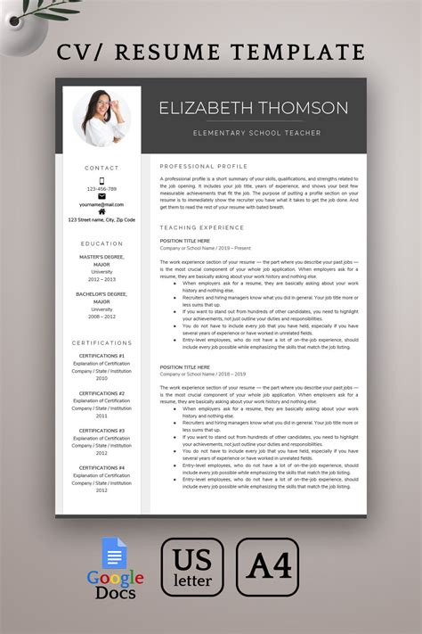 This new templates in google docs designed by experts made for. Google Docs Resume Template Teacher Resume Template Google ...